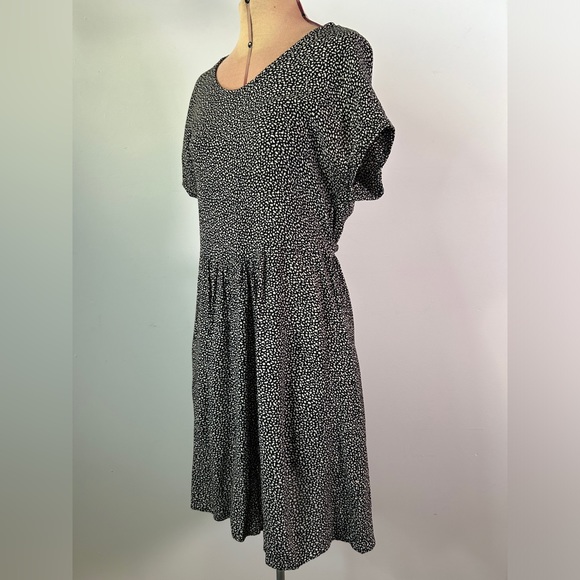 Dressing Clio vintage babydoll dress 1990s black and white print women’s small - Picture 3 of 10